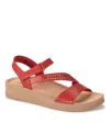 Baretraps Women's Frolick Asymmetrical Wedge Sandals In Cherry Red