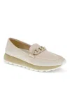 Baretraps Gael Womens Chain Manmade Loafers In Cream