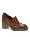 Baretraps Gretel Womens Padded Insole Manmade Block Heels In Mahogany
