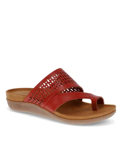 Baretraps Women's Juny Slide On Sandals In Cherry Red