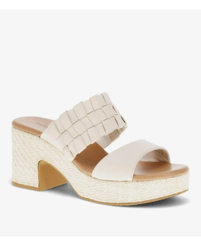 Baretraps Women's Mavis Block Heel Platform Sandals In Cream