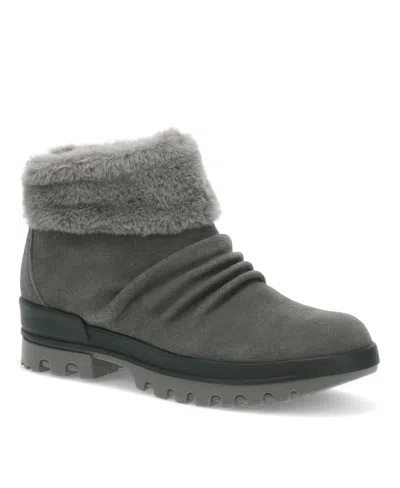 Baretraps Nuri Faux Fur Trim Cold Weather Bootie In Gray