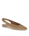 Baretraps Bt30609 Womens Embellished Leather Slingbacks In Dune