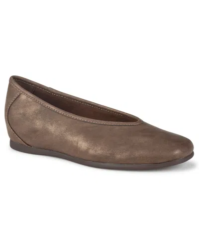 Baretraps Ryalie Faux Leather Flat In Brown