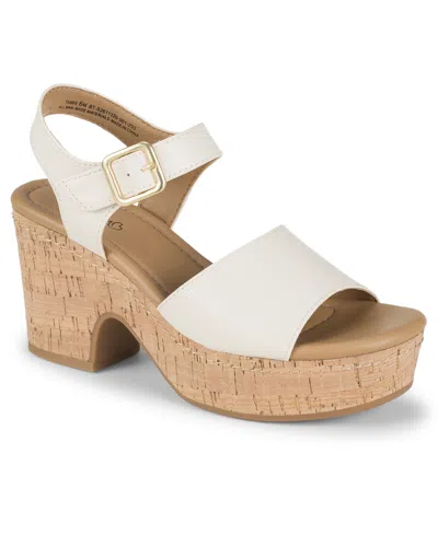 Baretraps Women's Tamie Round Toe Wedge Sandals In Neutral