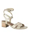 Baretraps Valerie Womens Faux Leather Warm Strappy Sandals In Light Gold