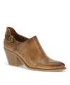 Baretraps Yanah Womens Block Heel Embossed Booties In Dark Almond