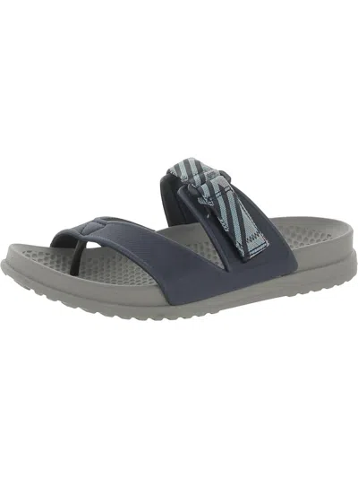 Baretraps Womens Casual Thong Slide Sandals In Blue