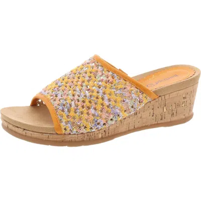 Baretraps Womens Padded Insole Manmade Wedge Sandals In Multi