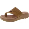Baretraps Womens Toe Loop Manmade Flatform Sandals In Brown