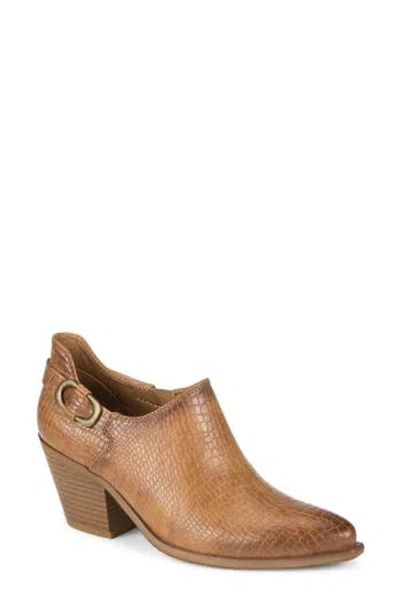 Baretraps Yanah Croc Embossed Faux Leather Bootie In Brown