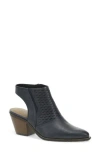 Baretraps Langley Womens Block Heel Faux Leather Booties In Blue