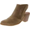 Baretraps Yangley Womens Faux Leather Block Heel Shooties In Gold