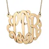 Bargainbazaar 10k Solid Gold Monogram Necklace - Medium / 18 Inches