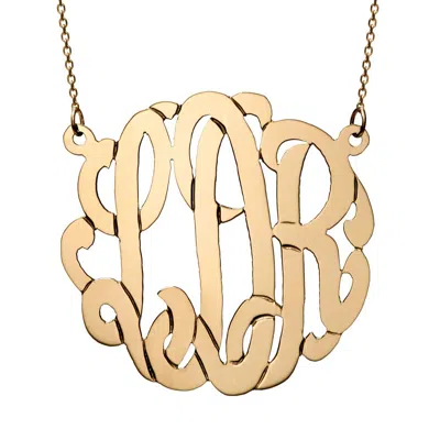Bargainbazaar 10k Solid Gold Monogram Necklace - Medium / 18 Inches