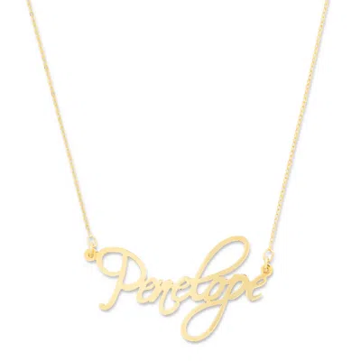 Bargainbazaar 14k Gold Fancy Script Nameplate Necklace