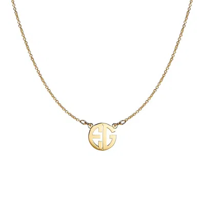 Bargainbazaar 14k Gold Mini Two Initial Block Style Monogram - 18 Inches
