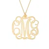 Bargainbazaar 14k Solid Gold Fancy Script Monogram - Medium / 18 Inches