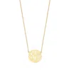 Bargainbazaar 14k Solid Gold Monogram Necklace