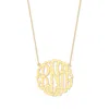 Bargainbazaar 14k Solid Gold Monogram Necklace - Medium / 16 Inches