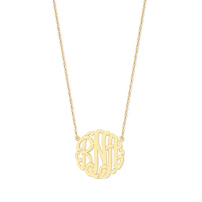 Bargainbazaar 14k Solid Gold Monogram Necklace - Small / 18 Inches
