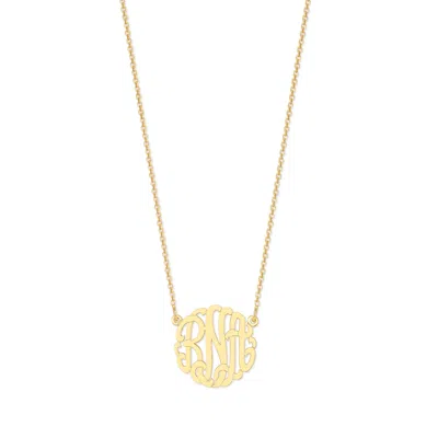 Bargainbazaar 14k Solid Gold Monogram Necklace - X-small / 18 Inches