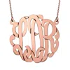 Bargainbazaar 14k Solid Rose Gold Monogram - Medium / 16 Inches