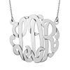 Bargainbazaar 14k Solid White Gold Monogram - Medium / 18 Inches