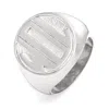 Bargainbazaar Block Monogram Signet Ring - Silver / 9