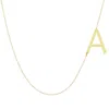 Bargainbazaar Gold Oversize Sideways Initial Necklace