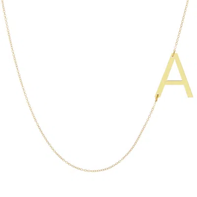 Bargainbazaar Gold Oversize Sideways Initial Necklace