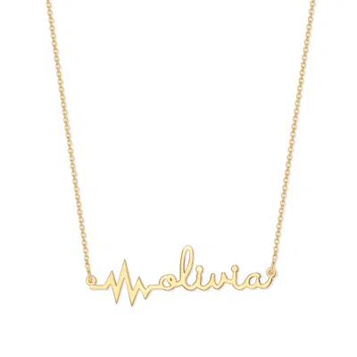 Bargainbazaar Heart Beat Gold Name Necklace