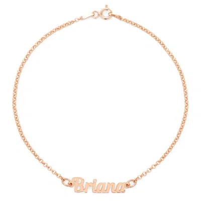 Bargainbazaar Magnolia Script Rose Gold Name Bracelet
