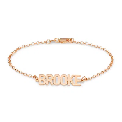Bargainbazaar Modern Block Rose Gold Name Bracelet