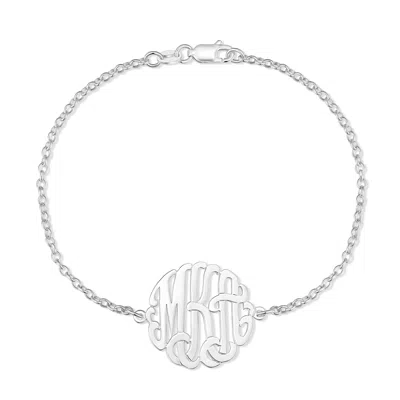 Bargainbazaar Monogram Sterling Silver Bracelet