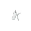 Bargainbazaar Personalized Initial Silver Charm