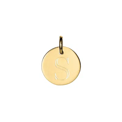 Bargainbazaar Petite Round Tag Initial Charm - Gold