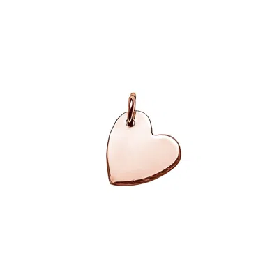 Bargainbazaar Sideways Heart Rose Gold Charm
