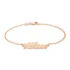 Bargainbazaar Simple Script Rose Gold Name Bracelet