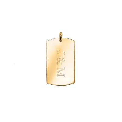 Bargainbazaar Small Dog Tag Gold Charm