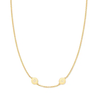 Bargainbazaar The Family Initial Necklace - Gold / 2