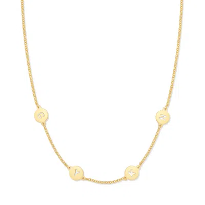 Bargainbazaar The Family Initial Necklace - Gold / 4