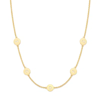 Bargainbazaar The Family Initial Necklace - Gold / 5