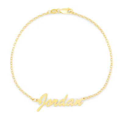 Bargainbazaar Thin Script Gold Name Anklet