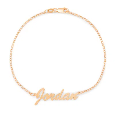 Bargainbazaar Thin Script Rose Gold Name Anklet