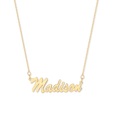 Bargainbazaar Thin Script Style Gold Nameplate Necklace - 18 Inches