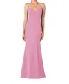 Bari Jay Flirty Mermaid Gown In Metalic Rose
