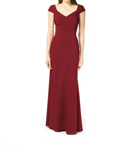 Bari Jay V-neckline Wedding Dress In Wine