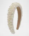 Bari Lynn Kids' Girl's Beaded Headband In White