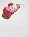 BARI LYNN GIRL'S CUPCAKE RAINBOW CRYSTAL EMOJI HEADBAND